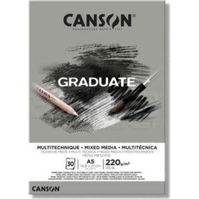Canson A5 Graduate Mix Media Gri 30 Yaprak 220 gr Resim Defteri