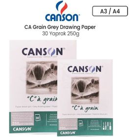 Canson Ca Grain Grey Drawing Paper 30 Yaprak 250 gr Defter