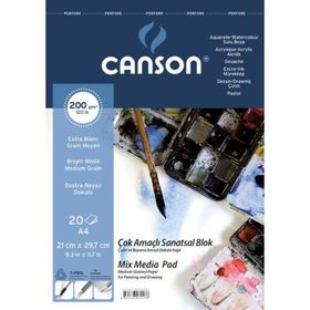 Canson Finface Çok Amaçlı 200 gr A4 20 Sayfa Spiralli Defter