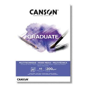 Canson Graduate Mıx Medıa Beyaz 20 Sayfa A5 200 gr Çizim Bloğu