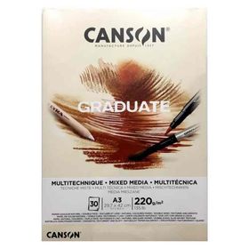 Canson Graduate Mıx Medıa Natural 30 Yaprak A3 220 gr Çizim Bloğu