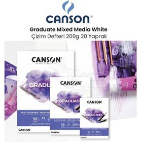 Canson Graduate Mixed Media White 200 gr 20 Yaprak Çizim Defteri