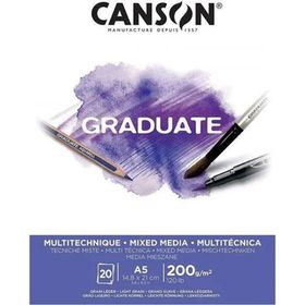 Canson Graduate Mixed Media White A5 200 g 20 Yaprak Defter