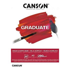 Canson Graduate Yağlı Boya ve Akrilik 20 Sayfa A3 290 gr Çizim Bloğu