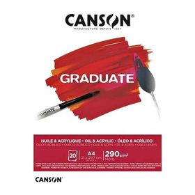 Canson Graduate Yağlı Boya ve Akrilik 20 Sayfa A4 290 gr Çizim Bloğu