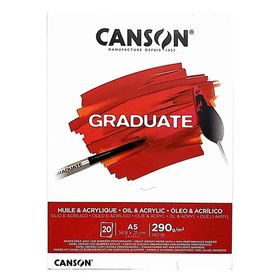 Canson Graduate Yağlı Boya ve Akrilik 20 Sayfa A5 290 gr Çizim Bloğu