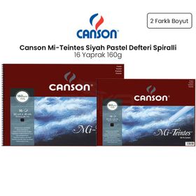 Canson Mi Teintes Siyah Spiralli 16 Yaprak 160 gr Pastel Defteri
