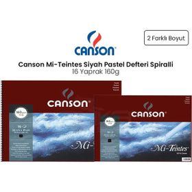 Canson Mi Teintes Siyah Spiralli 16 Yaprak 160 gr Pastel Defteri
