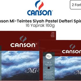 Canson Mi Teintes Siyah Spiralli 16 Yaprak 160 gr Pastel Defteri