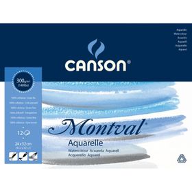 Canson Montval 24x32 300 GR 12 Sayfa Sulu Boya Bloğu