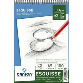 Canson Sketch Pad 100 gr A5 70 Yaprak Spiralli Sketch Defteri