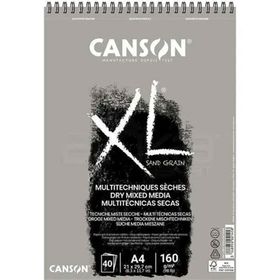 Canson XL Kum Tanecikli Gri Renkli A4 160 gr 40 Yaprak Çizim Defteri