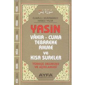 Çanta Boy Türkçeli Üçlü Yasin - Fihristli Ayfa043F - Elmalılı Muhammed Hamdi Yazır