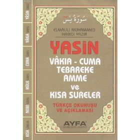 Çanta Boy Türkçeli Üçlü Yasin - Fihristli Ayfa043F - Elmalılı Muhammed Hamdi Yazır