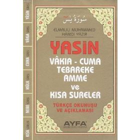 Çanta Boy Türkçeli Üçlü Yasin - Fihristli Ayfa043F - Elmalılı Muhammed Hamdi Yazır