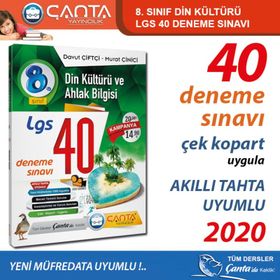 Çanta Yayıncılık 8. Sınıf Din Kültürü LGS 40 Deneme Sınavı