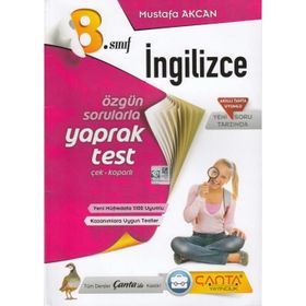 Çanta Yayınları 8. Sınıf İngilizce Çek Kopart Yaprak Test