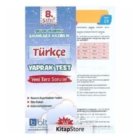 Çanta Yayınları 8. Sınıf Türkçe Çek Kopart Yaprak Test