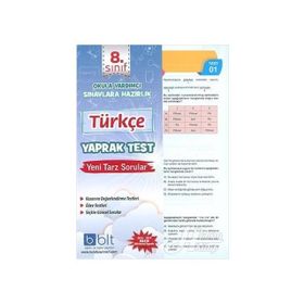 Çanta Yayınları 8. Sınıf Türkçe Çek Kopart Yaprak Test