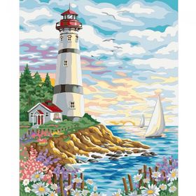 Canvas Hobby 2 Rulo 70 x 90 cm Yelken ve Fener Sayılarla Boyama Seti