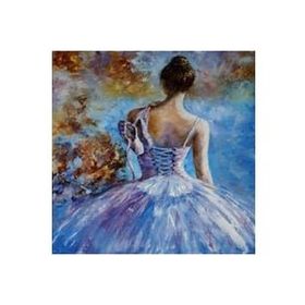 Canvas Hobby 40 x 50 cm Balerinin Gidişi Kasnaklı Sayılarla Boyama Seti Duvar Sticker