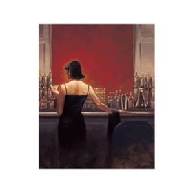 Canvas Hobby 40 x 50 cm Bardaki Kadın Kasnaklı Sayılarla Boyama Seti Duvar Sticker