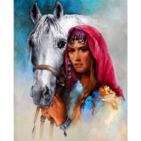 Canvas Hobby 50x65 cm Rulo Canvas Köylü Güzeli Sayılarla Boyama Seti