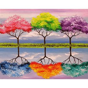 Canvas Hobby 6 Ağaç Rulo 100 x 140 cm Sayılarla Boyama Seti