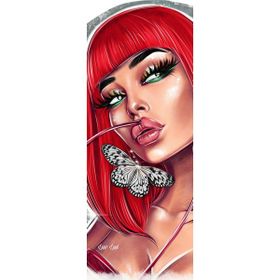 Canvas Hobby 70 x 90 cm Cazibeli Kadın Kasnaklı Sayılarla Boyama Seti Duvar Sticker