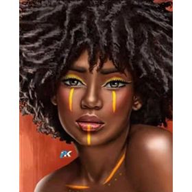 Canvas Hobby Afrika Stili 60x75 cm Rulo Sayılarla Boyama Seti