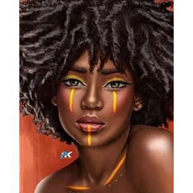 Canvas Hobby Afrika Stili 70x90 cm Rulo Sayılarla Boyama Seti