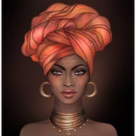 Canvas Hobby Afrikalı Güzel 11 Kasnaklı 100 x 140 cm Sayılarla Boyama Seti