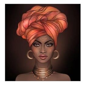 Canvas Hobby Afrikalı Güzel 11 Kasnaklı 90 x 110 cm Sayılarla Boyama Seti