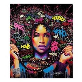 Canvas Hobby Afrikalı Güzel 13 Kasnaklı 40 x 50 cm Sayılarla Boyama Seti