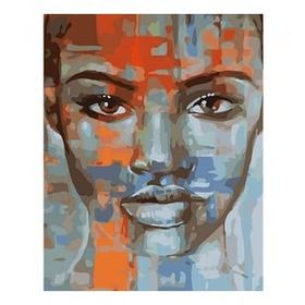 Canvas Hobby Afrikalı Güzel 3 Kasnaklı 70 x 90 cm Sayılarla Boyama Seti