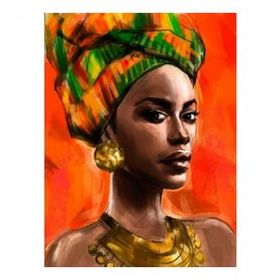 Canvas Hobby Afrikalı Güzel 7 Kasnaklı 70 x 90 cm Sayılarla Boyama Seti
