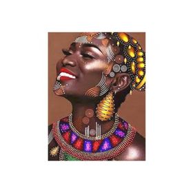 Canvas Hobby Afrikalı Güzel 8 Kasnaklı 60 x 75 cm Sayılarla Boyama Seti
