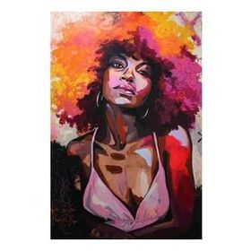 Canvas Hobby Afrikalı Güzel Kasnaklı 40 x 50 cm Sayılarla Boyama Seti