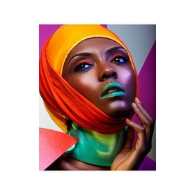 Canvas Hobby Afrikalı Model 60x75 cm Rulo Sayılarla Boyama Seti