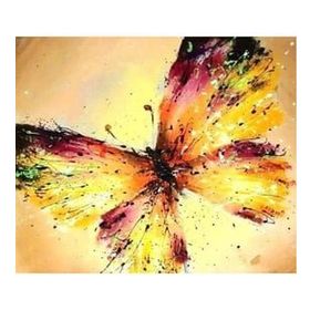 Canvas Hobby Altın Kelebek Kasnaklı 40 x 50 cm Sayılarla Boyama Seti