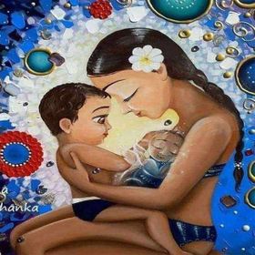 Canvas Hobby Anne Aşkı 50 x 65 cm Kasnaklı Sayılarla Boyama Seti