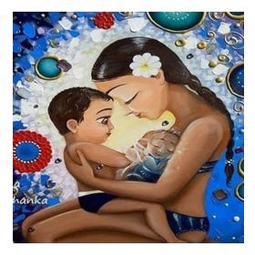 Canvas Hobby Anne Aşkı 50 x 65 cm Kasnaklı Sayılarla Boyama Seti