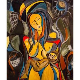Canvas Hobby Anne Sevgisi Kasnaklı 90 x 110 cm Sayılarla Boyama Seti
