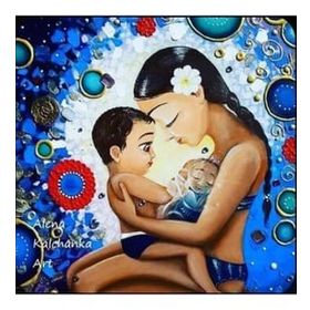 Canvas Hobby Anne ve Melekleri Kasnaklı 40 x 50 cm Sayılarla Boyama Seti