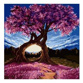 Canvas Hobby Aşıklar Ağacı Kasnaklı 70 x 90 cm Sayılarla Boyama Seti