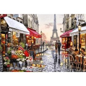 Canvas Hobby Aşıklar Şehri Rulo 100 x 140 cm Sayılarla Boyama Seti