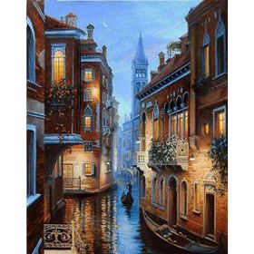 Canvas Hobby Aşıklar Şehri Venedik 50 x 65 cm Kasnaklı Sayılarla Boyama Seti