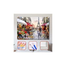 Canvas Hobby Aşıklar Sokağı Kasnaklı 100 x 140 cm Sayılarla Boyama Seti