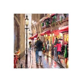 Canvas Hobby Aşıklar Sokağı Kasnaklı 60 x 75 cm Sayılarla Boyama Seti