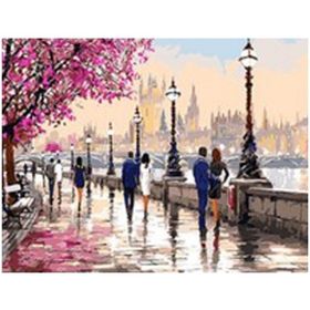 Canvas Hobby Aşıklar Yolu Kasnaklı 100 x 140 cm Sayılarla Boyama Seti
